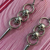 Skull Dangle Earrings | Gothic Punk Drop Earrings for Women and Men