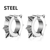 1Pair Punk Stainless Steel Spiky Thorn Stud Earrings | Unisex Gothic Hip Hop Jewelry