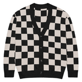 Checkers and Cream Knit Cardigan