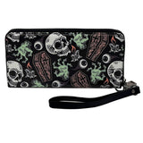 Coffins and Skulls Clutch Wallet
