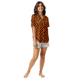 October Tiles Checkered Silky Pajama Top